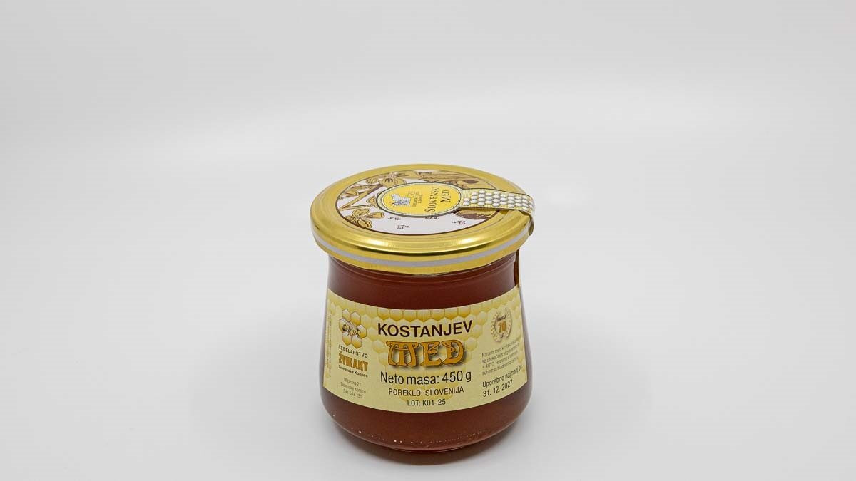Kostanjev med iz slovenskega čebelarstva – naravni domači med